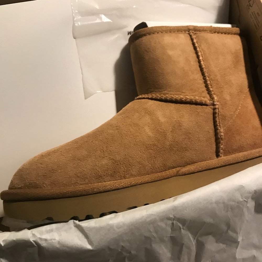 NEVER WORN UGGS IN CHESTNUT MINI 2 WOMENS SIZE 6!